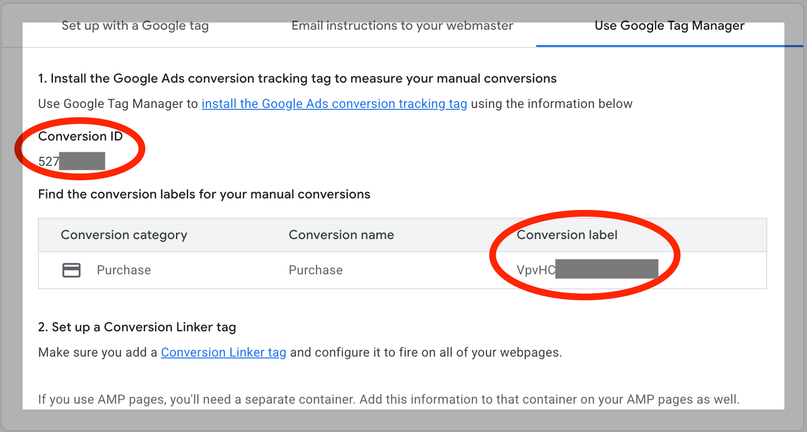 📸 creating conversion in Google Ads