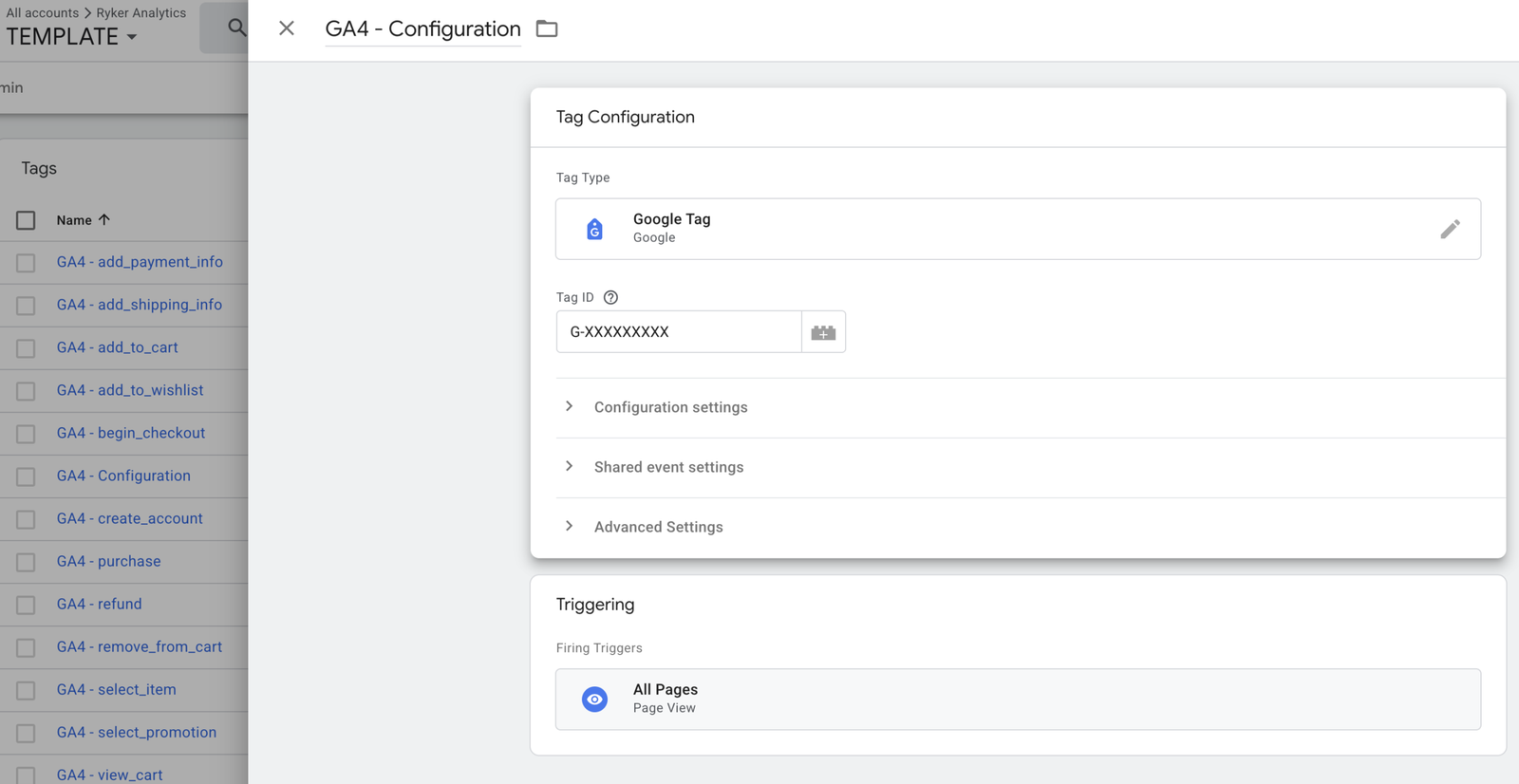 Google Analytics tag