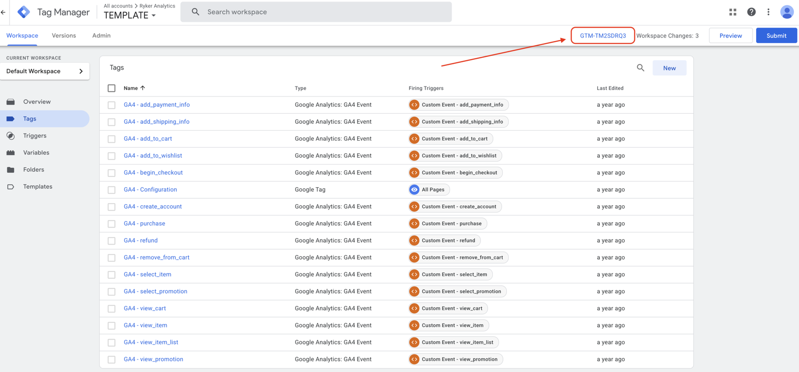 Google Tag Manager ID