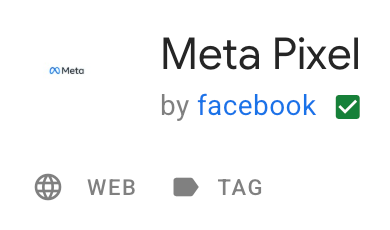 📸 GTM Community Template Gallery search results showing the Facebook Pixel template